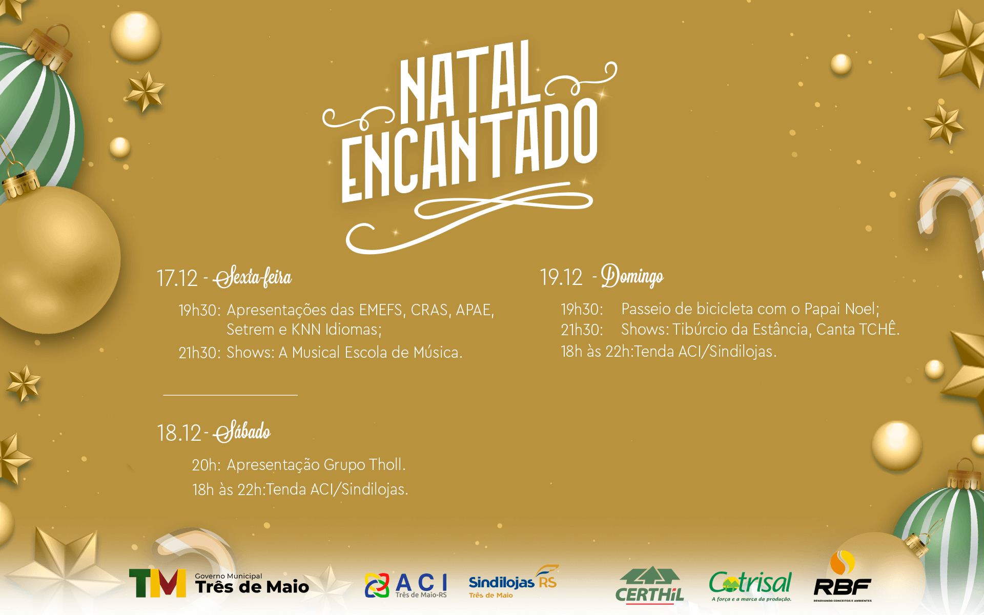 SEGUE A PROGRAMAÇÃO DO NATAL ENCANTADO